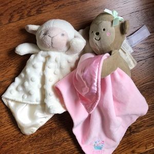Sheep and Monkey Blanket Stuffed Animals